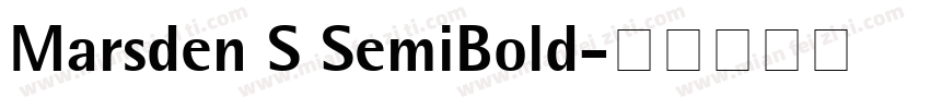 Marsden S SemiBold字体转换